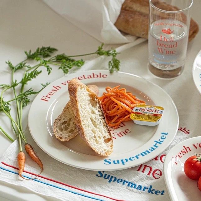 Deli Lettering Bone China Plate