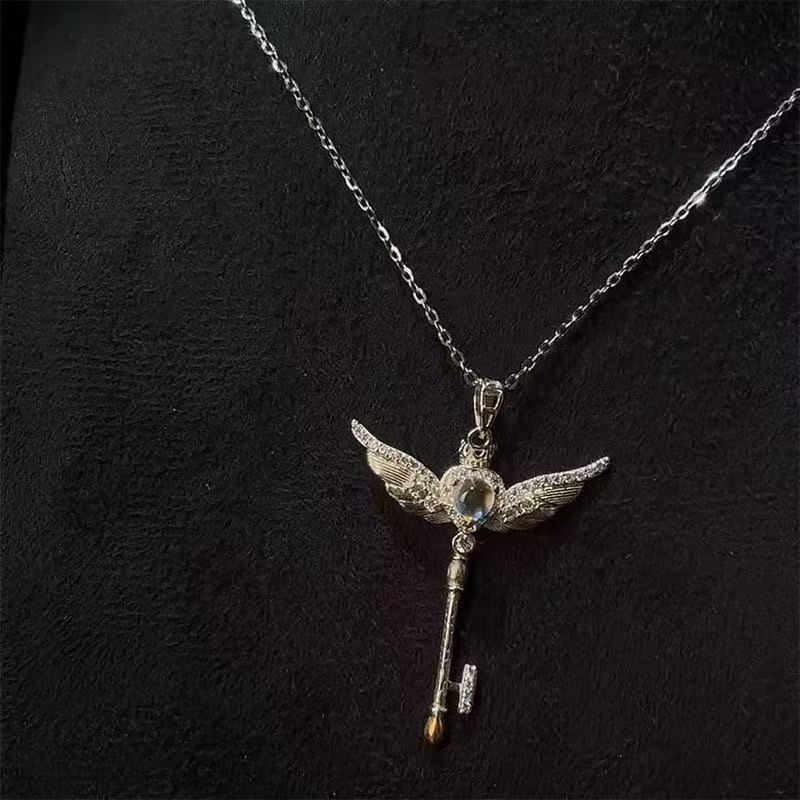 Angel Key Cupid Pendant Necklace