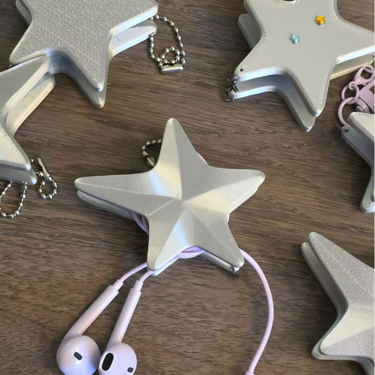 Star Cable Winder Keychain