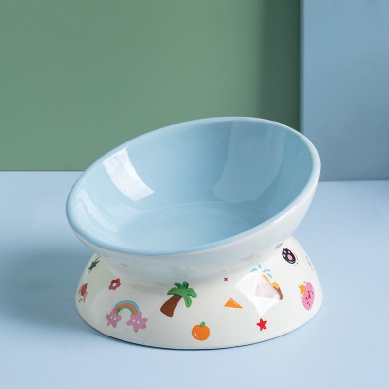 Ceramic Cat Bowl Raised Design