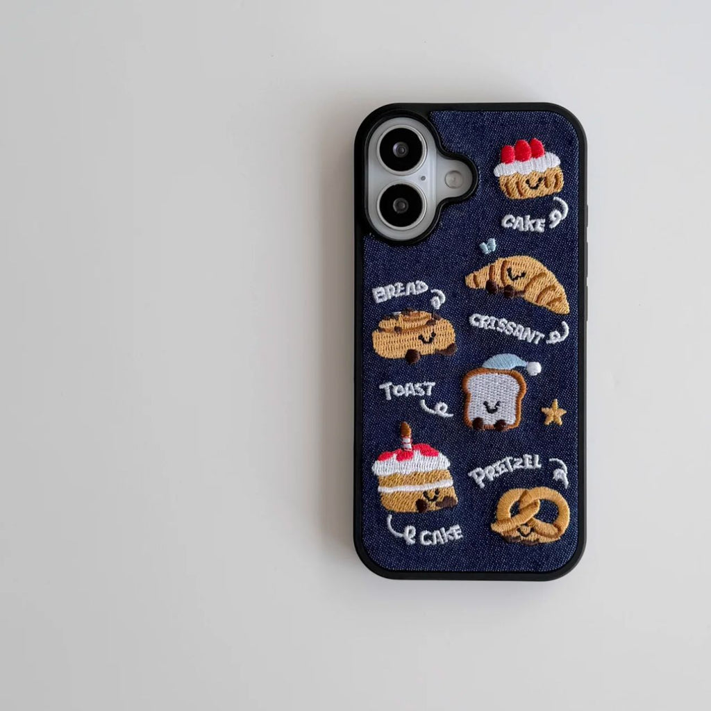 Embroidery Bread English Phone Case