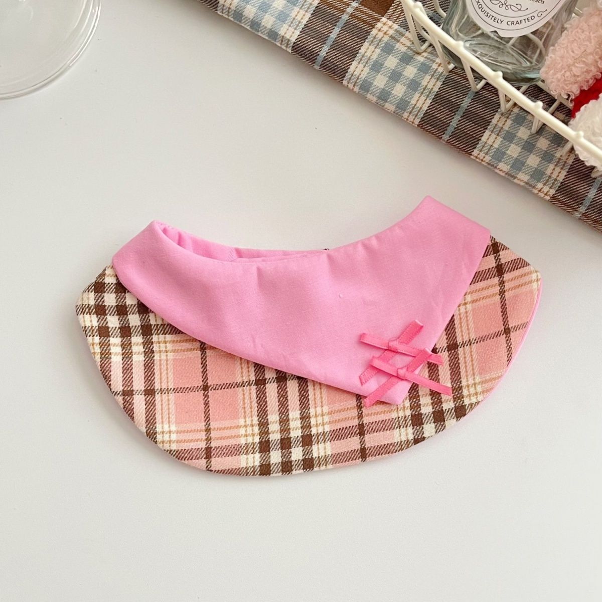 Plaid Pet Bib Bandana Scarf