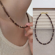 Retro Maillard Beaded Choker