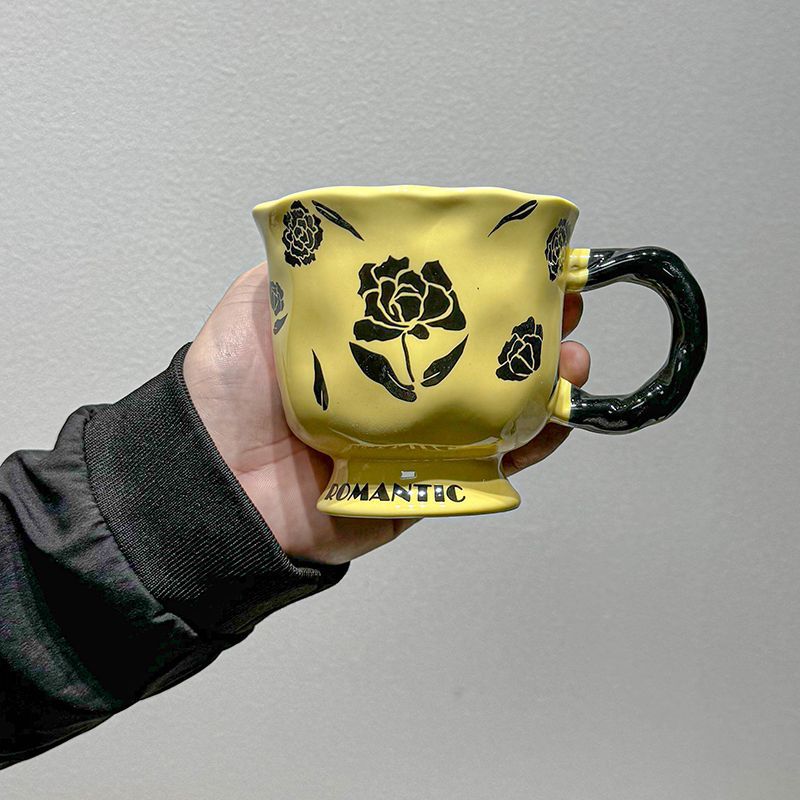 Chinese Ceramic Flower Mug - Modomu
