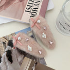 Plush Rhinestone Hair Clip - Modomu