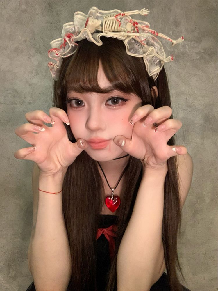 Skeleton Ruffle Headband