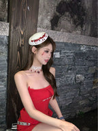 Blood Drop Gem Fascinator