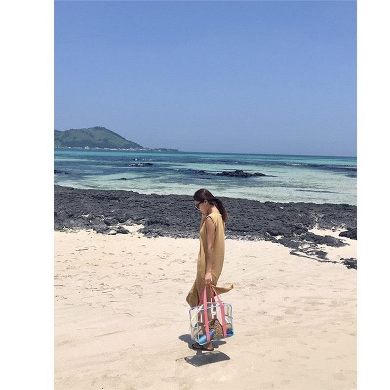 Clear Jelly Beach Tote