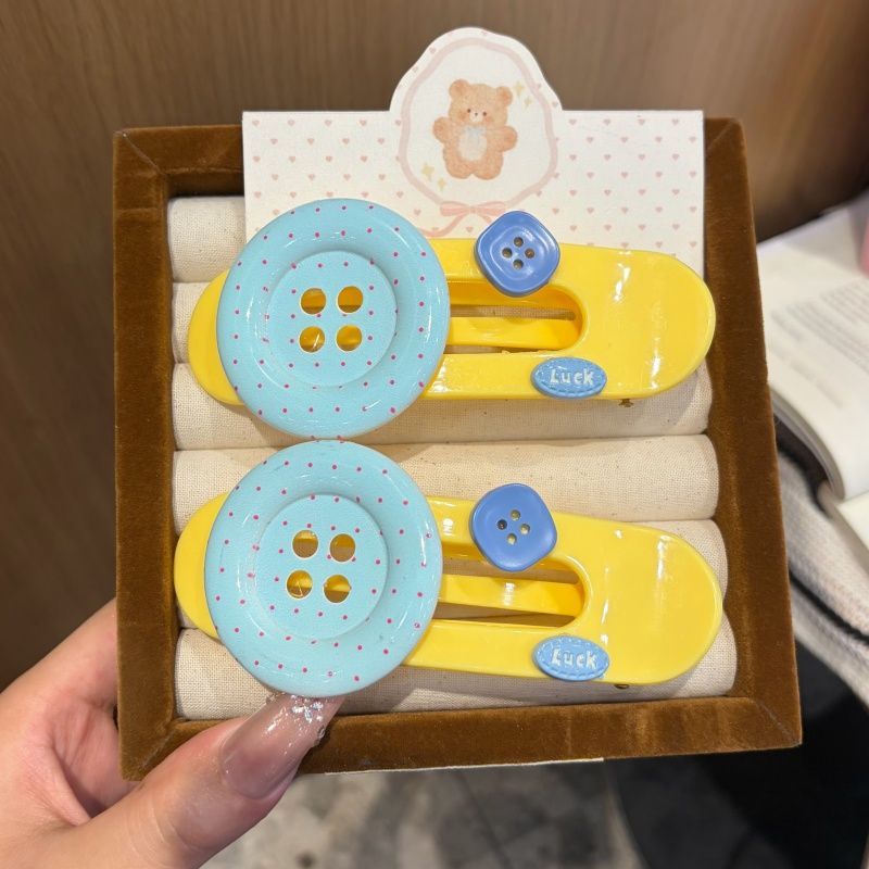 Polka Dot Button Snap Clips