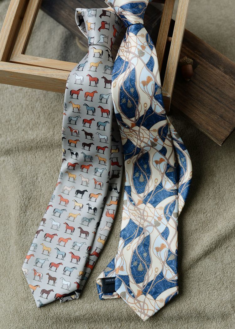 Hand Printed Retro Pattern Tie - Modomu