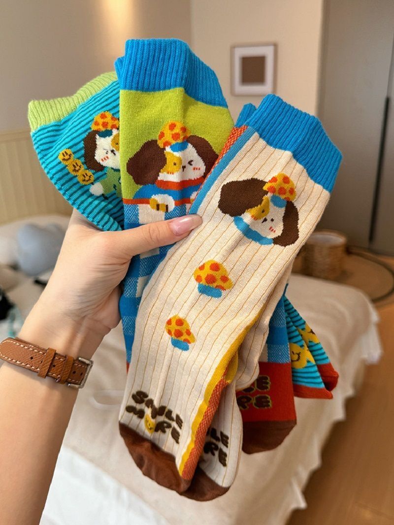 Cute Puppy Graphic Tube Socks - Modomu