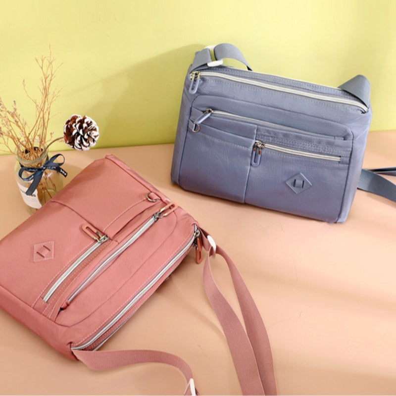 Multi-Zip Shoulder Bag