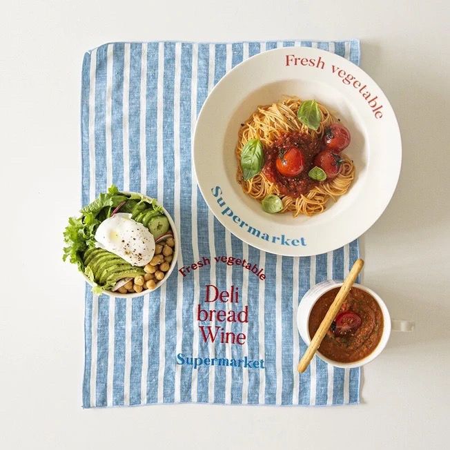 Deli Lettering Bone China Plate