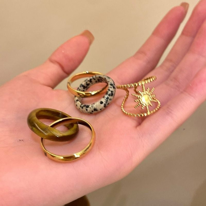 Tiger Eye Sunflower Ring - Modomu