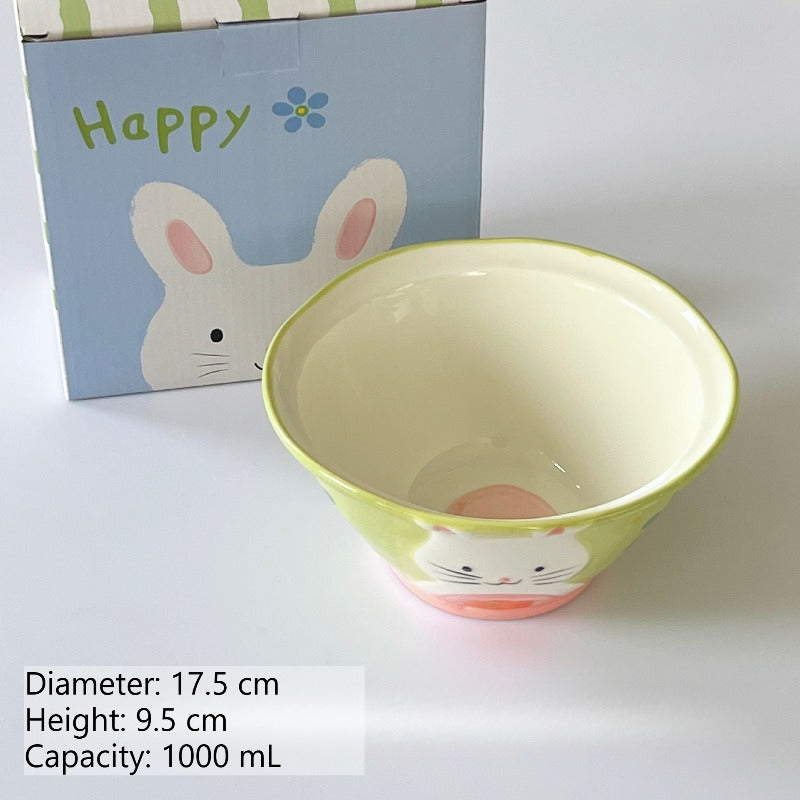 Cute Rabbit Ceramic Rice Bowl - Modomu