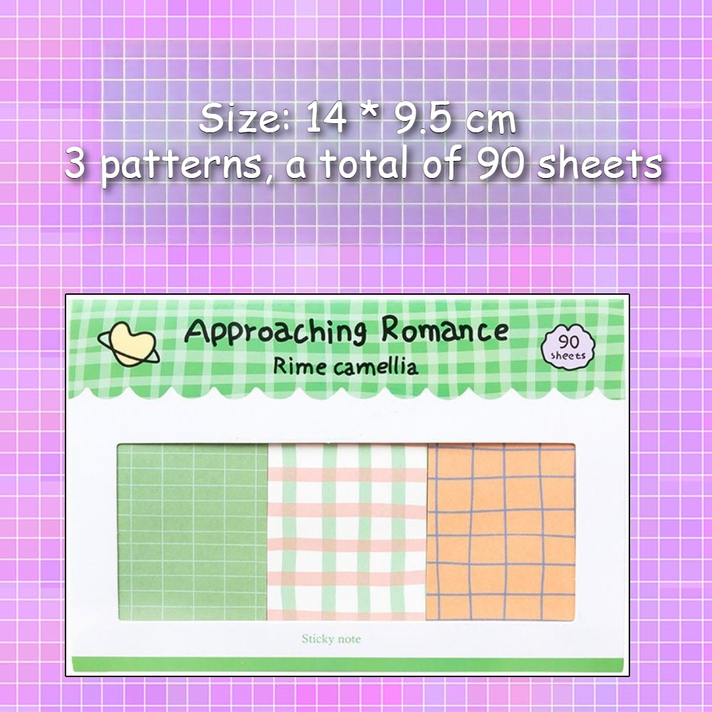 Plaid Sticky Notes Minimal Desk - Modomu