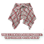 Unisex Plaid Layered Skirt - Modomu