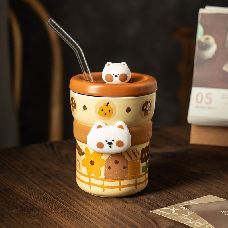 Cartoon Animal Ceramic Cup - Modomu