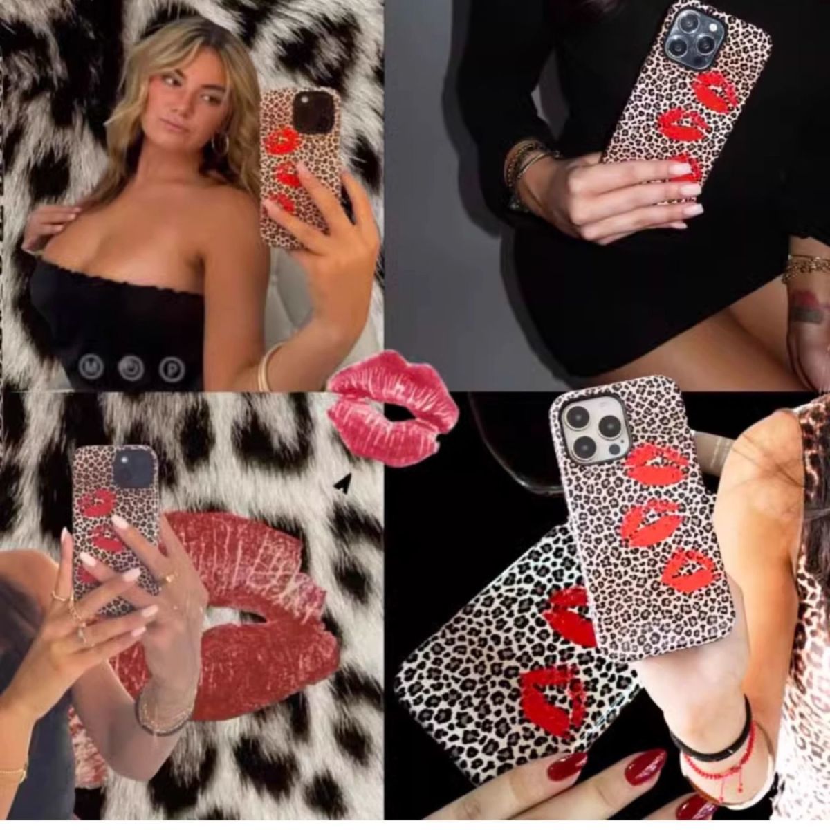 Leopard Lip Print Phone Case - Modomu
