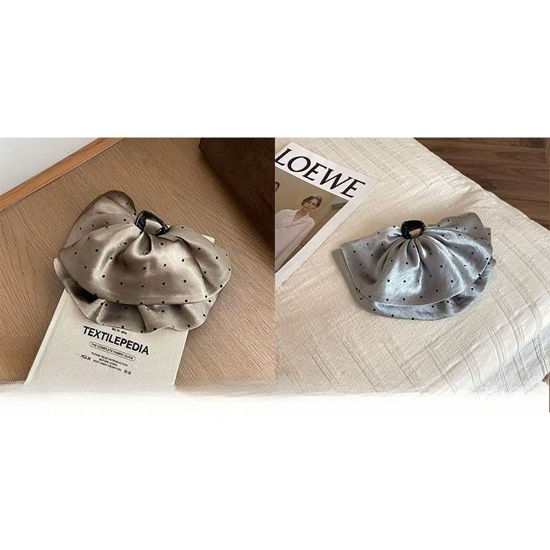 Satin Ruffle Ponytail Clip