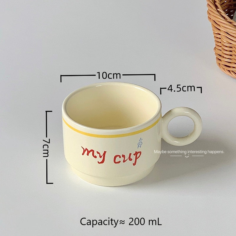 Ceramic Dessert Plate With Illustration - Modomu