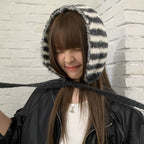Striped Knit Earmuff Scarf - Modomu