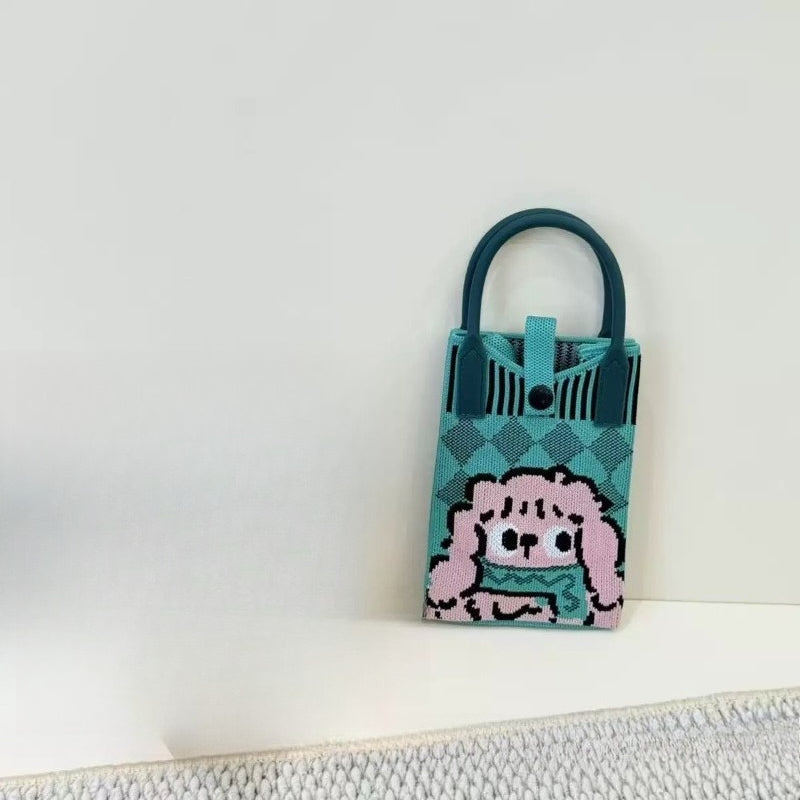 Knit Animal Phone Bag