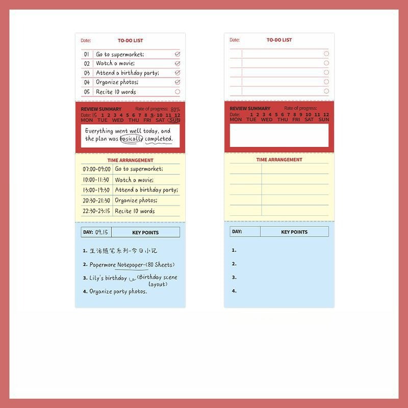 Life Essay Checklist Pad