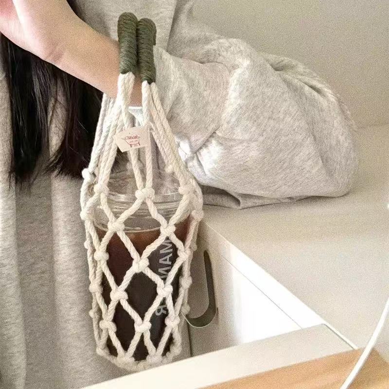 Handwoven Mesh Cup Carrier