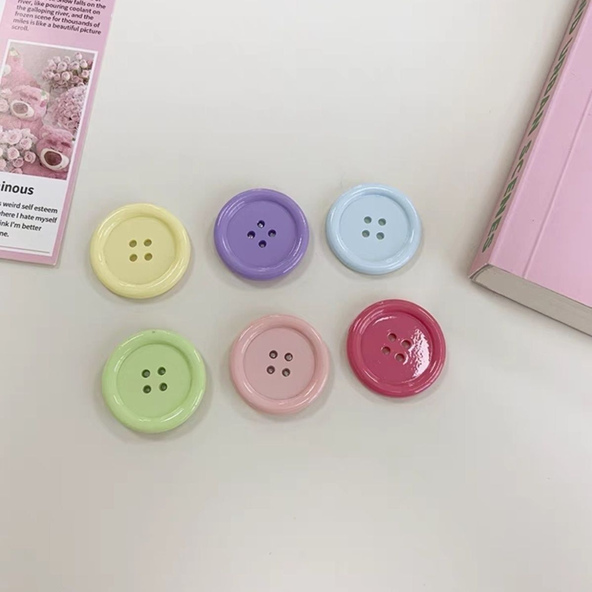 Pastel Button Fridge Magnets