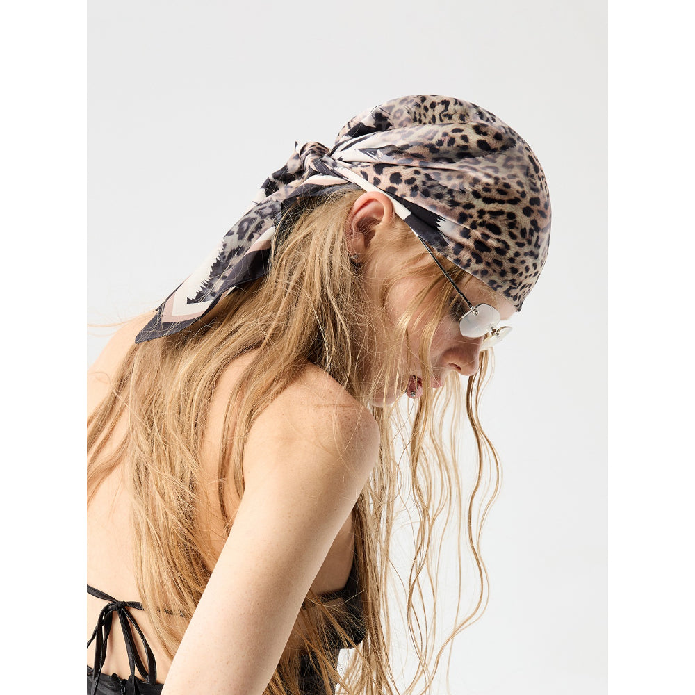 Zebra Leopard Y2K Scarf