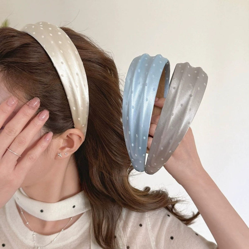 Satin Polka Dot Headband