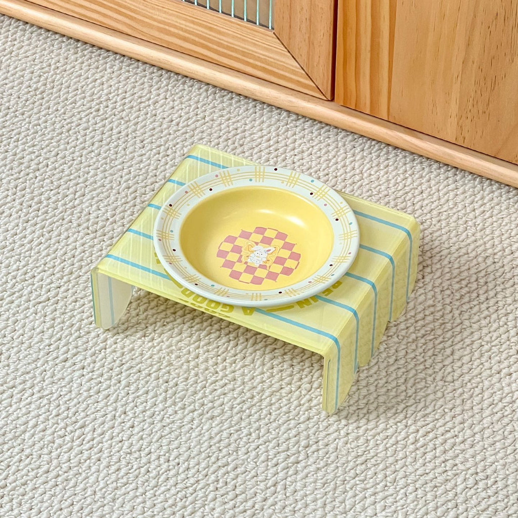 Piano Rabbit Elevated Pet Bowl