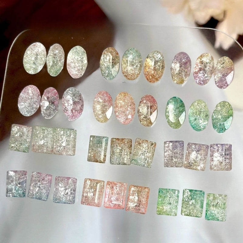Crackle Gradient Nail Stones