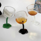 Tilted Flower Goblet Glass - Modomu