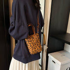Faux Suede Crossbody Bag