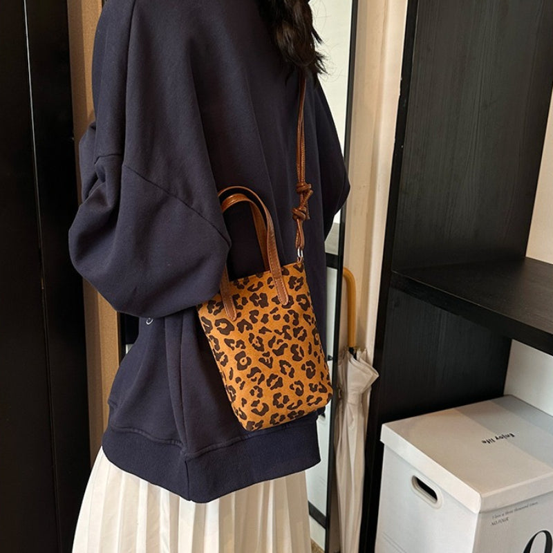 Faux Suede Crossbody Bag