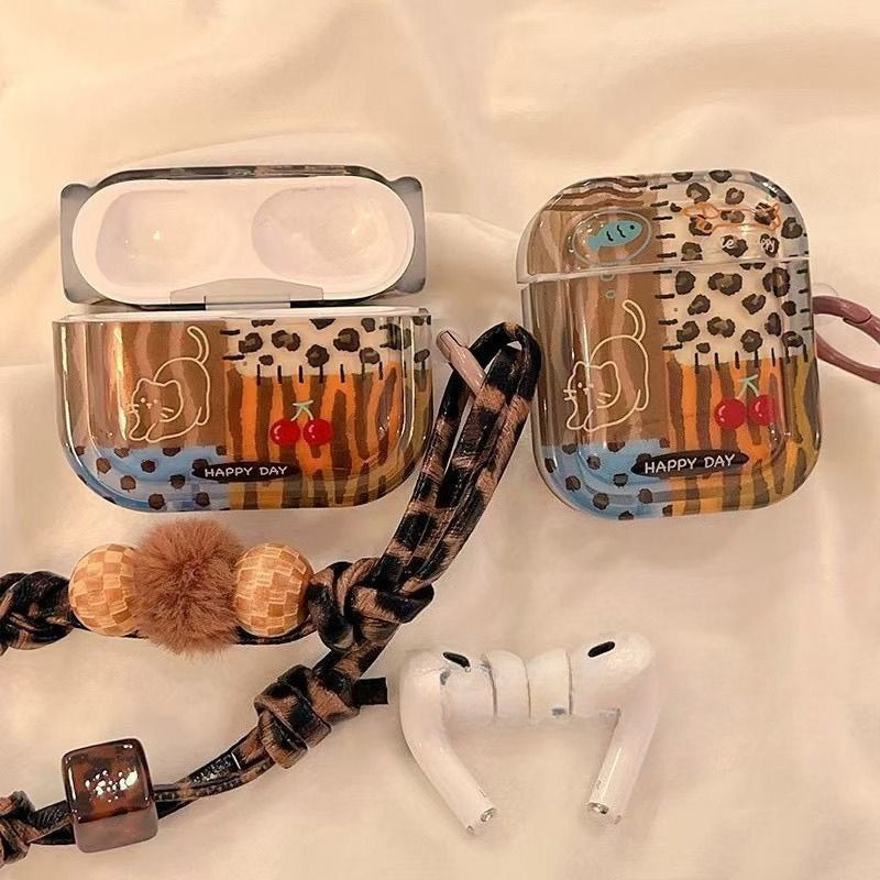 Leopard Cat AirPods Protective Case - Modomu