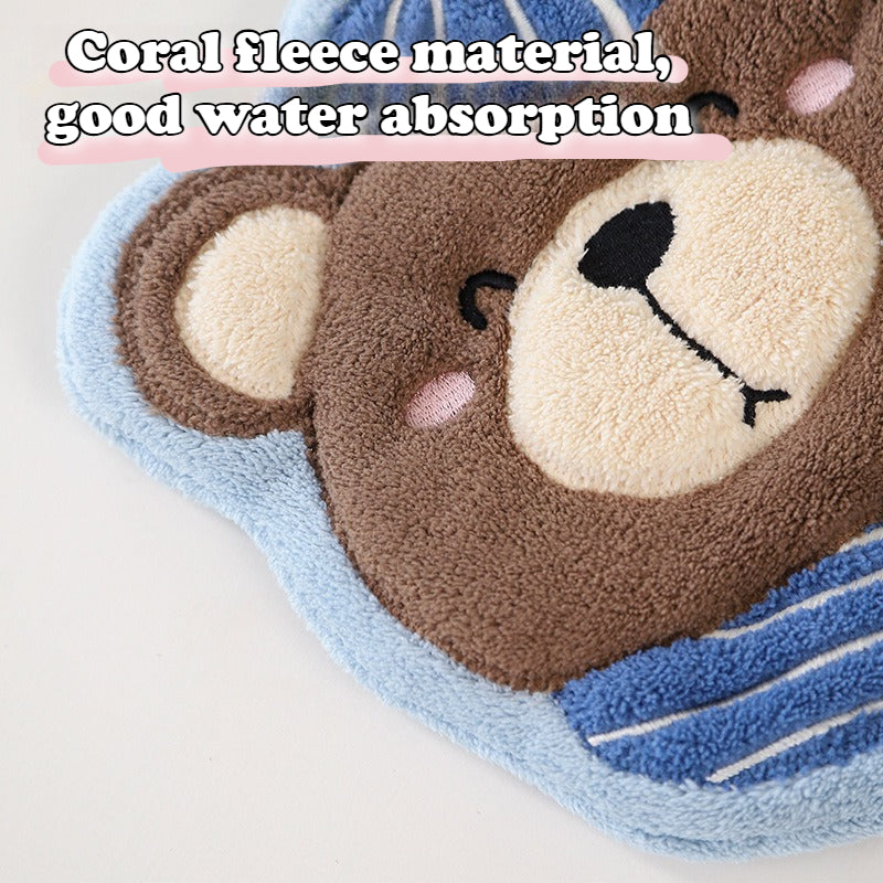 Cartoon Hanging Hand Towel - Kitten and Bear - Modomu