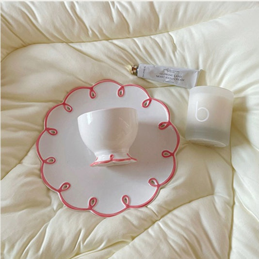 Hollow Ceramic Heart Dessert Plate - Modomu
