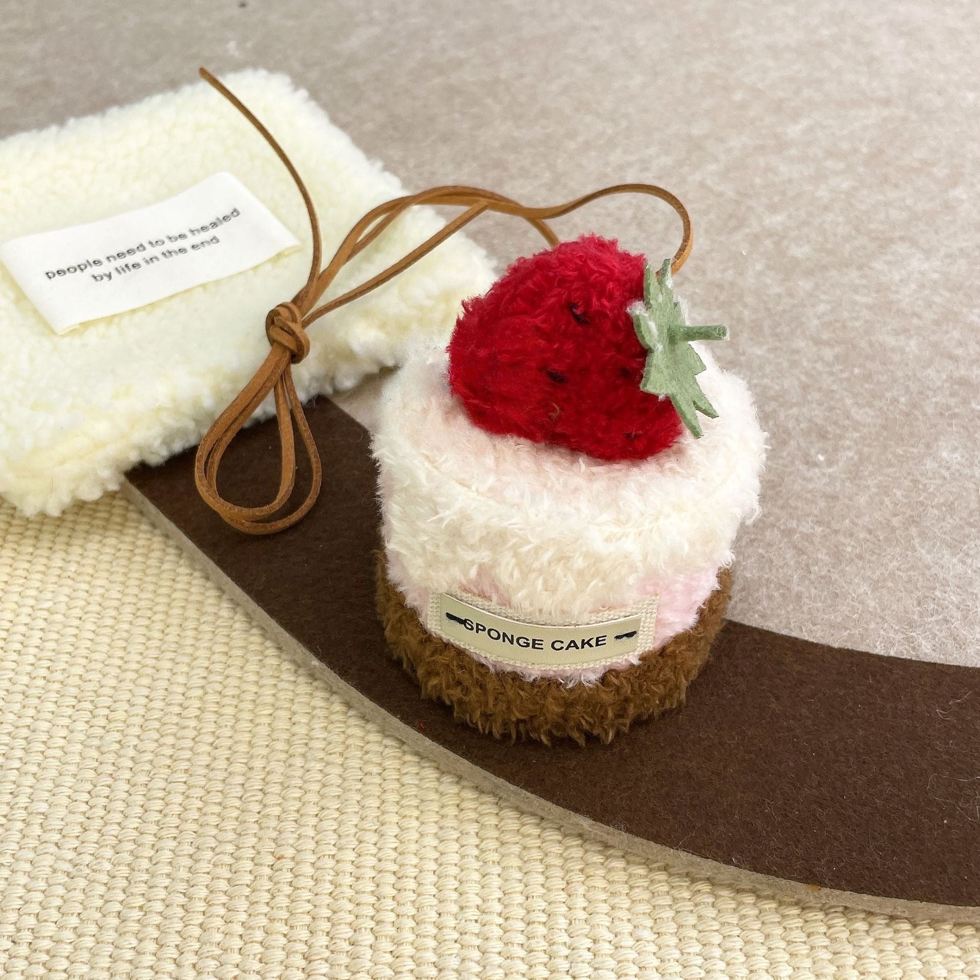 Plush Cake Dessert Pendant Accessory