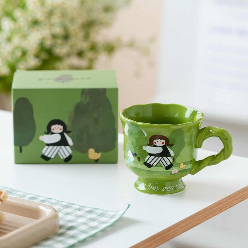 Ceramic Mug With Swing Girl - Modomu