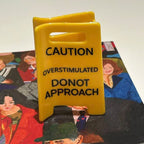 Caution Sign Claw Clip