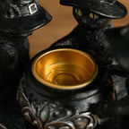 Witch Cat Cauldron Holder