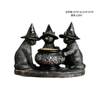 Witch Cat Cauldron Holder