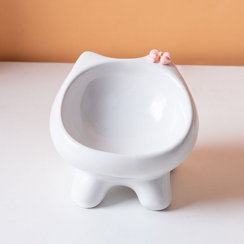 Ceramic Cat Elevated Pet Bowl