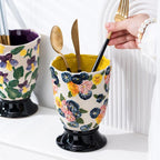 Embossed Ceramic Chopstick Holder