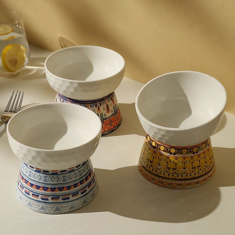 Elevated Ceramic Pet Feeding Bowl