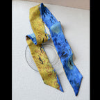 Art Print Narrow Silk Tie - Modomu
