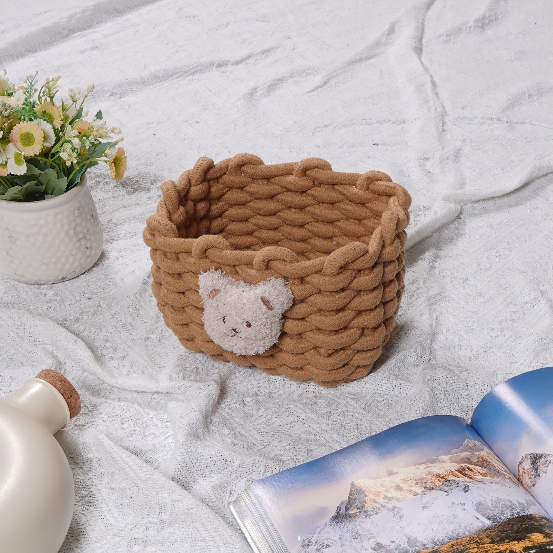 Bear Cotton Rope Storage Basket - Modomu